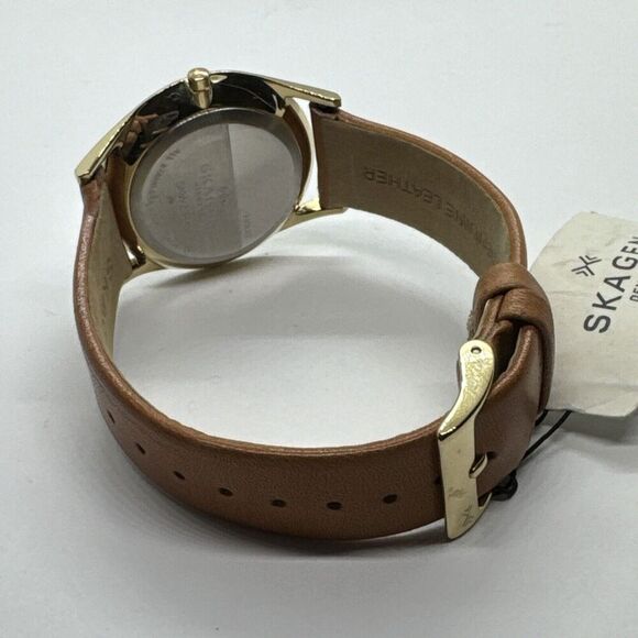Skagen Holst SKW2344 Women\'s Brown Leather Analog Dial Quartz Wrist Watch AEA329